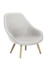 About A Lounge Chair High AAL 92, Divina Melange 120 - light grey, Lacquered oak, Without seat cushion