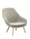 About A Lounge Chair High AAL 92, Hallingdal 116 - warm grey, Soap treated oak, With seat cushion