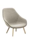 About A Lounge Chair High AAL 92, Hallingdal - warm grey, Soap treated oak, Without seat cushion
