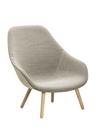 About A Lounge Chair High AAL 92, Hallingdal 116 - warm grey, Lacquered oak, Without seat cushion