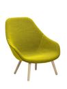 About A Lounge Chair High AAL 92, Hallingdal 420 - yellow, Soap treated oak, Without seat cushion