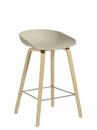 About A Stool AAS 32, Kitchen version: seat height 64 cm, Soap treated oak, Pastel green