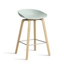 About A Stool AAS 32, Kitchen version: seat height 64 cm, Lacquered oak, Dusty mint 2.0