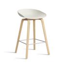 About A Stool AAS 32, Kitchen version: seat height 64 cm, Soap treated oak, Melange cream 2.0