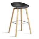 About A Stool AAS 32, Bar version: seat height 74 cm, Lacquered oak, Black 2.0