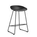 About A Stool AAS 38, Kitchen version: seat height 64 cm, Steel black powder-coated, Black 2.0