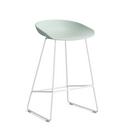 About A Stool AAS 38, Kitchen version: seat height 64 cm, Steel white powder-coated, Dusty mint 2.0