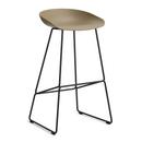 About A Stool AAS 38, Bar version: seat height 74 cm, Steel black powder-coated, Clay 2.0