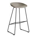 About A Stool AAS 38, Bar version: seat height 74 cm, Steel black powder-coated, Khaki 2.0