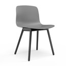 About A Chair AAC 12, Concrete grey, Black lacquered oak