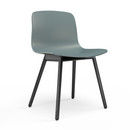 About A Chair AAC 12, Dusty blue, Black lacquered oak