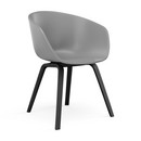 About A Chair AAC 22, Concrete grey, Black lacquered oak