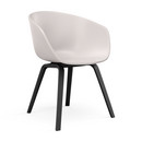 About A Chair AAC 22, Cream white, Black lacquered oak