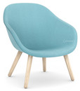 About A Lounge Chair Low AAL 82, Divina Melange 721 - aqua, Soap treated oak, Without seat cushion