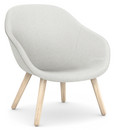 About A Lounge Chair Low AAL 82, Divina Melange 120 - light grey, Soap treated oak, Without seat cushion