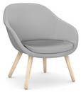 About A Lounge Chair Low AAL 82, Steelcut Trio - light grey, Soap treated oak, With seat cushion