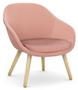 About A Lounge Chair Low AAL 82, Steelcut Trio 515 - light pink, Lacquered oak, With seat cushion