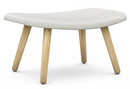 About A Lounge Ottoman AAL 03, Divina Melange 120 - light grey, Lacquered oak