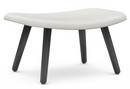 About A Lounge Ottoman AAL 03, Divina Melange 120 - light grey, Black lacquered oak