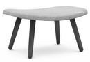 About A Lounge Ottoman AAL 03, Hallingdal - light grey, Black lacquered oak