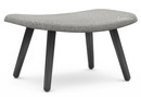 About A Lounge Ottoman AAL 03, Hallingdal - warm grey, Black lacquered oak