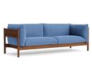 Arbour Sofa, Re-wool 758 - blue/natural, Oiled waxed walnut