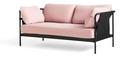 Can Sofa 2.0, Two-seater, Fabric Linara 415 - Pink, Black