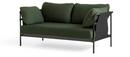 Can Sofa 2.0, Two-seater, Fabric Steelcut 975 - Fir, Black