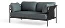 Can Sofa 2.0, Two-seater, Fabric Surface by HAY 990 - Petrol, Black