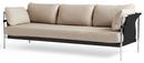 Can Sofa 2.0, Three-seater, Fabric Ruskin 05 - Beige, Chrome