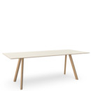 Copenhague Table CPH30, L 200 x W 90 x H 74, Lacquered oak, Linoleum off-white