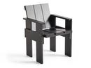 Crate Dining Chair, Black lacquered pine