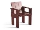 Crate Dining Chair, Iron red lacquered pine