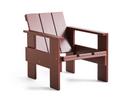 Crate Lounge Chair, Iron red lacquered pine