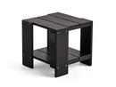 Crate Side Table, Black lacquered pine
