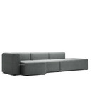 Mags Sofa with Récamière, Left armrest, Hallingdal - black/white