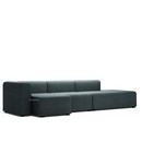 Mags Sofa with Récamière, Left armrest, Steelcut Trio - petrol