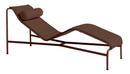 Details Hay Palissade Chaise Longue Palissade Chaise Longue, Iron red, With cushion, With neck pillow