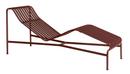 Palissade Chaise Longue, Iron red, Without cushion, Without neck pillow
