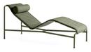 Palissade Chaise Longue, Olive, With cushion, With neck pillow