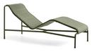 Palissade Chaise Longue, Olive, With cushion, Without neck pillow