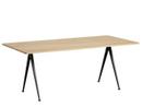 Pyramid Table 02, Matt lacquered oak, Steel black powder-coated