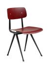 Result Chair, Dark brick lacquered oak, Steel black powder-coated