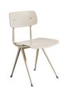 Result Chair, Beige lacquered oak, Steel beige powder-coated 
