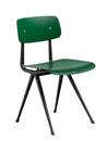 Result Chair, Forest green lacquered, Steel black powder-coated