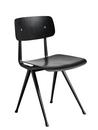 Result Chair, Black lacquered oak, Steel black powder-coated