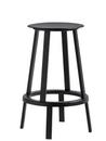 Revolver Bar Stool, Kitchen version: seat height 65 cm, Black