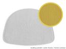 About A Chair Seat Pad, For AAC with armrests, Steelcut Trio 453 golden yellow