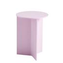 Slit Side Table Wood, H 47 x Ø 35 cm, Pink lacquered 