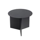 Slit Side Table Steel, H 35,5 x Ø 45 cm, Black powder coated